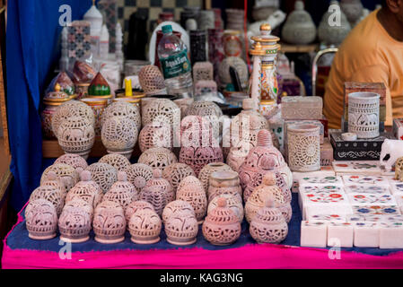 Hand made beautiful artifacts for sale at a shop in Delhi Haat, New Delhi, India Stock Photo