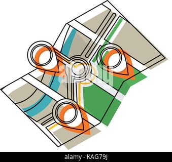 map  vector illsutration Stock Vector