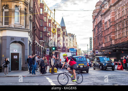 Photo of West End Corner in London during a busy summer evening Stock Photo