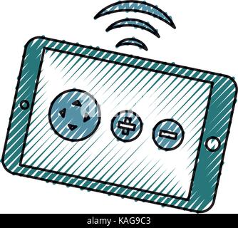calculator doodle  vector illustration Stock Vector