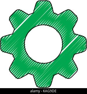 doodle technical gear process engineering industry Stock Vector Image ...