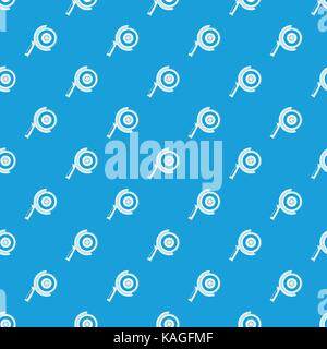 Circle saw pattern seamless blue Stock Vector