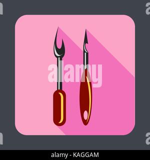 Shoes sewing tool concept background, cartoon style Stock Vector