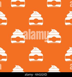 Jar of cosmetic cream pattern seamless Stock Vector