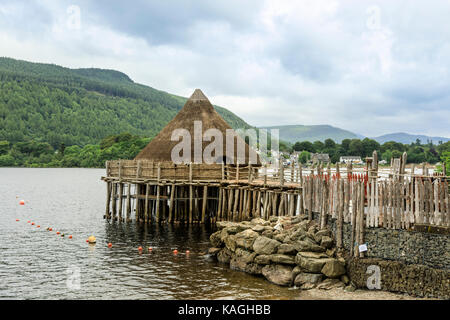 The Scottish Crannog Centre on Loch Tay near Kenmore, Scotland Stock Photo