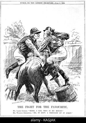 Churchill cartoon. Punch. 1924 Stock Photo