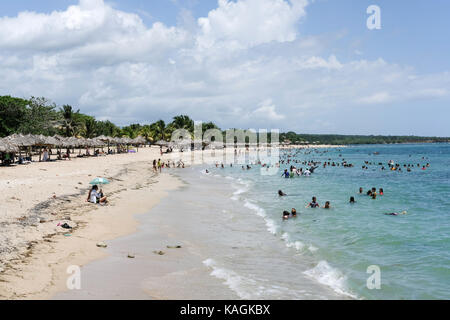 Playa Rancho Luna near Cienfuegos on a hot summers day in Cuba.