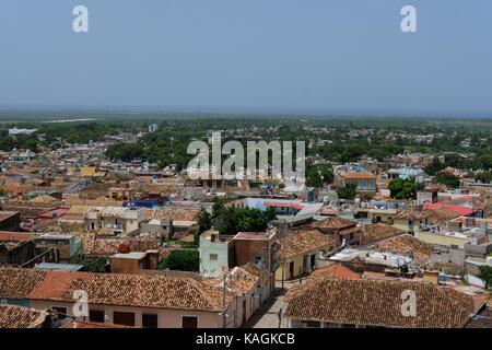 The view over the tops of the colourful houses in Trinidad, Cuba. Stock Photo
