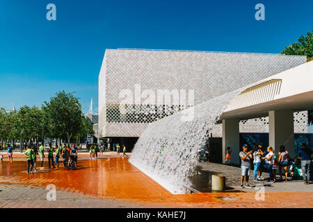 LISBON, PORTUGAL - AUGUST 10, 2017: The Lisbon Oceanarium is located in the Parque das Nacoes, which was the exhibition grounds for the 1998 Expositio Stock Photo