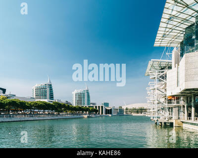 LISBON, PORTUGAL - AUGUST 10, 2017: The Lisbon Oceanarium is located in the Parque das Nacoes, which was the exhibition grounds for the 1998 Expositio Stock Photo