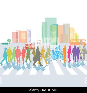 Free Vector  Pedestrian crossing crosswalk on road at green traffic light.  man walking on zebra, holding mobile phone flat vector illustration. safety  on street, accident, compliance with traffic rules concept