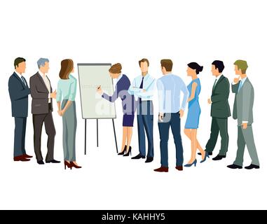 Training course in the office Stock Vector