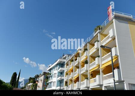 Ascona, Switzerland. 24th Sep, 2017. View of the city of Ascona in the Switzerland area Ticino, 24.September 2017. Credit: Frank May | usage worldwide/dpa/Alamy Live News Stock Photo