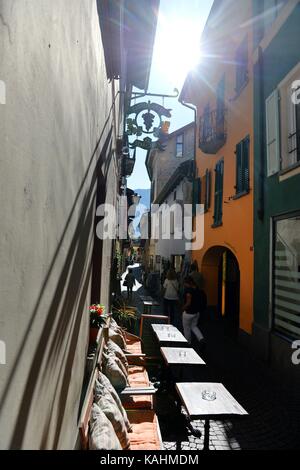 Ascona, Switzerland. 24th Sep, 2017. View of the city of Ascona in the Switzerland area Ticino, 24.September 2017. Credit: Frank May | usage worldwide/dpa/Alamy Live News Stock Photo