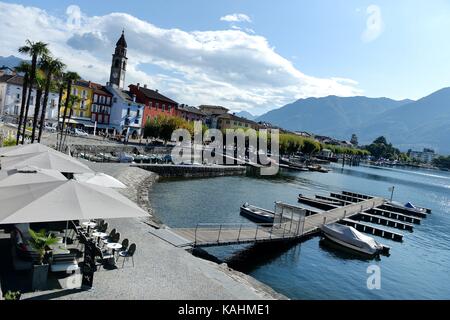 Ascona, Switzerland. 24th Sep, 2017. View of the city of Ascona in the Switzerland area Ticino, 24.September 2017. Credit: Frank May | usage worldwide/dpa/Alamy Live News Stock Photo