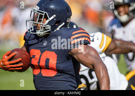 August 25, 2018: Chicago, Illinois, U.S. - Bears #30 Benny Cunningham in  action during the NFL Game