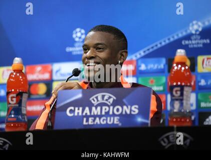 Lisbon, Portugal. 26th Sep, 2017. Player of the Portuguese Nélson Semedo, during a press conference at the Alvalade stadium in Lisbon, the day before the clash against Sporting Lisbon in the UEFA Champions League group stage 2017-18. (PHOTO: LIBIA FLORENTINO/BRAZIL PHOTO PRESS) Credit: Brazil Photo Press/Alamy Live News Stock Photo