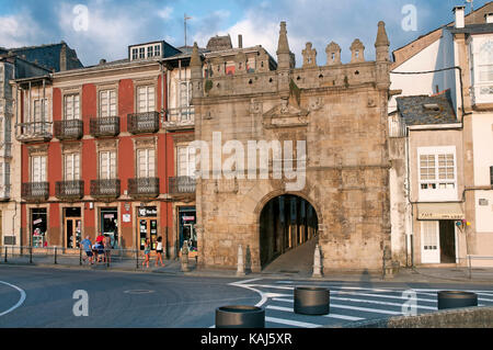 Puerta de Carlos V - 16th century, Viveiro, Lugo province, Region of Galicia, Spain, Europe Stock Photo