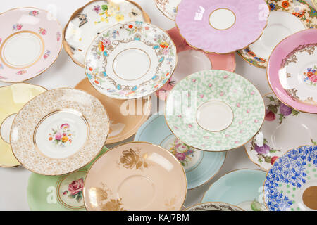 Antique teacups Stock Photo