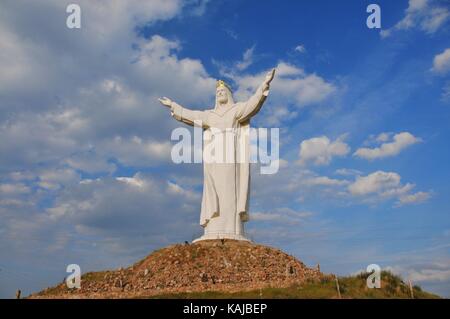 The crowned statue of Christ in Swiebodzin (2010), claimed to be the world's tallest statue of Jesus. Poland, Lubusz Voivodeship. Stock Photo