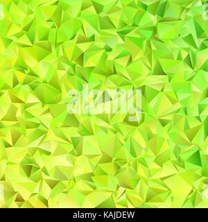 Lime green abstract chaotic triangle pattern background - geometrical vector graphic design from triangle tiles Stock Vector