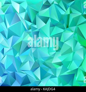 Teal abstract geometrical triangle tile mosaic background - vector graphic design from triangles Stock Vector