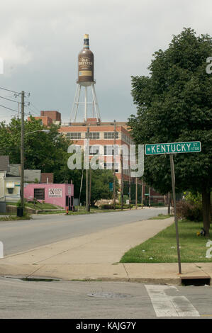 Worlds largest Whiskey bottle water tower in Louisville, Kentucky, USA  Stock Photo - Alamy