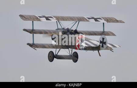 Great War Display Team Fokker DrI Triplane Stock Photo