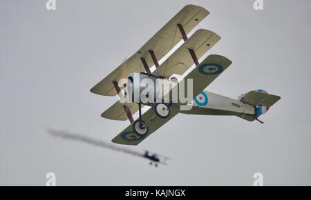 Great War Display Team Sopwith Triplane Stock Photo