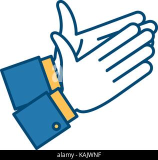 Human hands applauding Stock Vector