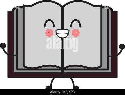 Book open symbol cute kawaii cartoon Stock Vector