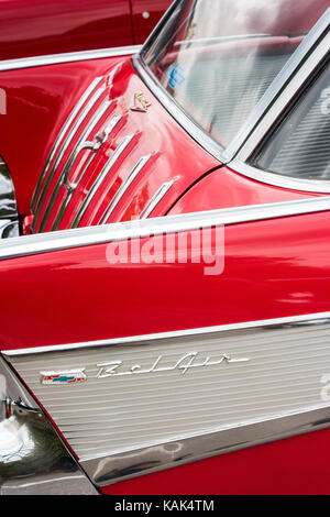 1957 Chevrolet Bel air nomad tail fin. Classic American car Stock Photo