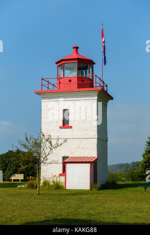 The Historic Goderich Lighthouse At Port Goderich On Lake Huron Ontario Canada