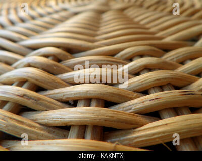 Closed up Texture and Pattern of Natural Light Brown Color Rattan Furniture Stock Photo