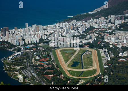 Jockey Club Brasileiro, Gávea, and apartments in Leblon, Rio de Janeiro,  Brazil, South America Stock Photo - Alamy