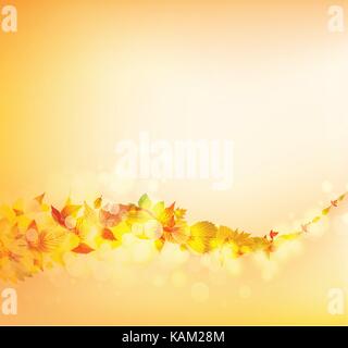 Thanksgiving falling leaves background Stock Vector