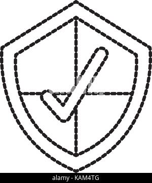 shield with checkmark protection secure symbol for download Stock Vector