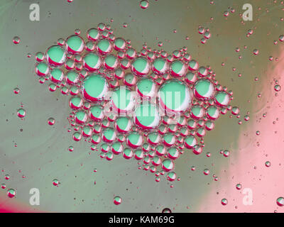 bubbles grouped on the surface of the water Stock Photo