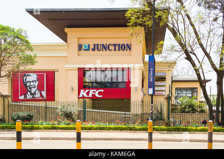 KFC Kentucky Fried Chicken restaurant exterior at The Junction Mall, Nairobi, Kenya Stock Photo