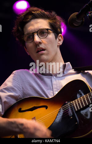 The British singer-songwriter and musician Dan Croll performs a live concert at the Norwegian music festival Bergenfest 2013. Norway, 13/06 2013. Stock Photo