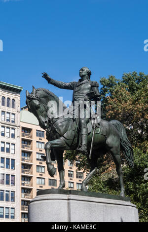 George Washington Statue, Union Square Park, NYC Stock Photo - Alamy