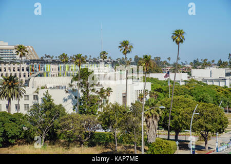 The beautiful Santa Monica City Hall at Los Angeles County, California, United States Stock Photo