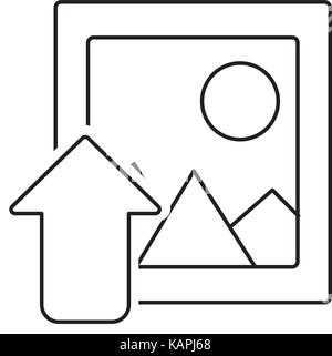 line frame picture loading element icon Stock Vector