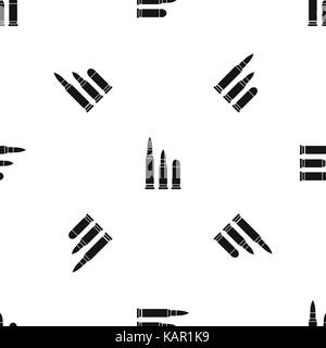 Bullets pattern seamless black Stock Vector