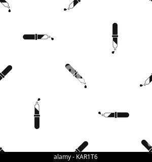 Pipette pattern seamless black Stock Vector