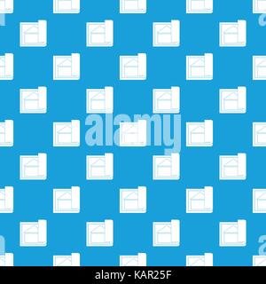 Building plan pattern seamless blue Stock Vector