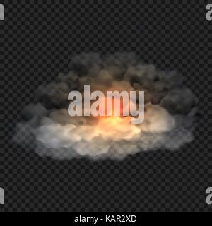 Smoke cloud concept background, realistic style Stock Vector