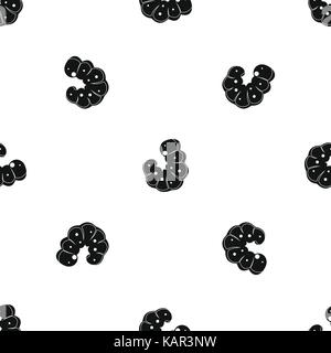 Worm pattern seamless black Stock Vector