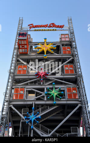 Slotzilla tower at the Fremont Experience in Las Vegas, Nevada. Stock Photo