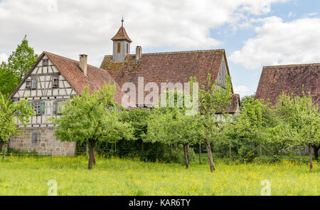 idyllic small rural village in Southern Germany at early spring time Stock Photo